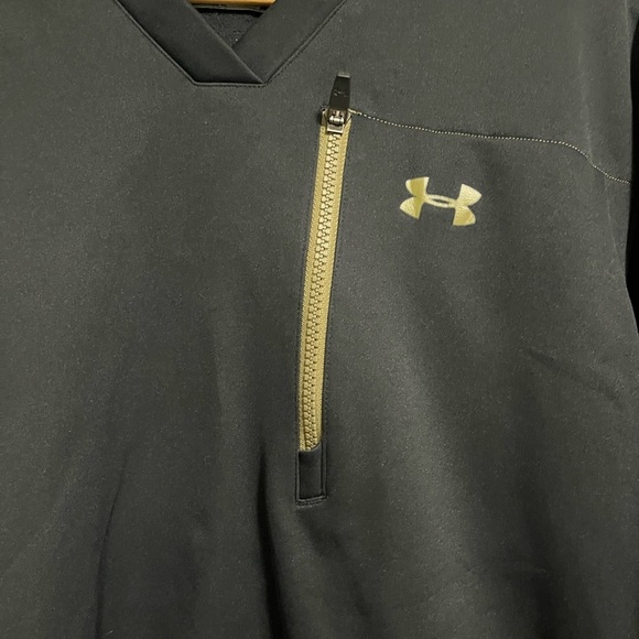 Under Amour Mens Large All Seasons UA Storm Black Pocket Zip Pullover - Picture 2 of 7